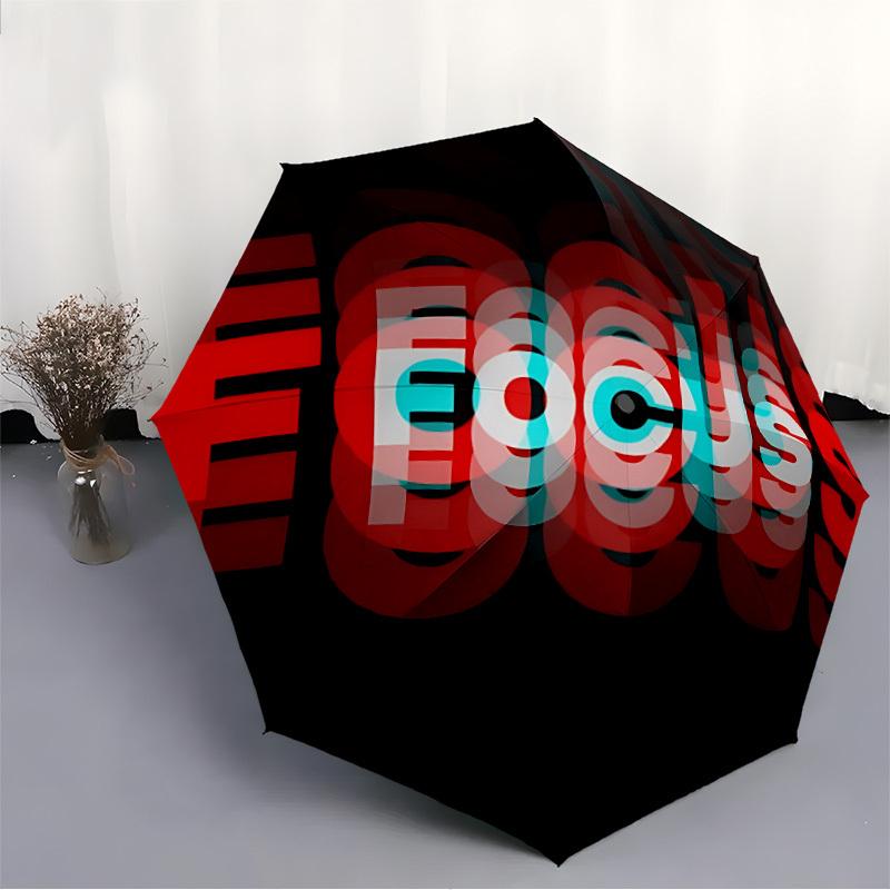 1pc Focus Automatic Open/close Folding Umbrella, Compact Portable Travel Umbrella  Yy251230166
