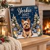 Weihnachtsgeschenk für Hundebesitzer Yorkshire Terrier 2027 Wandkalender, Thema 12-Monats-Kalender mit monatlichem Aufgaben-Tracker Niedliche Yorkie-Fotos,