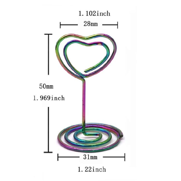 Set Of 10 Plated Memo Photo Note Clips Desktop Table Card Holders Note Organizers Set Heart Shaped Table Card Holders