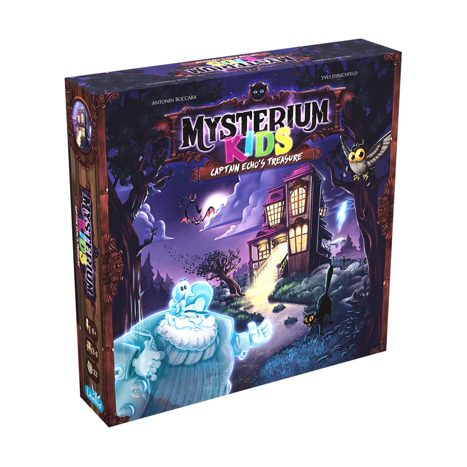 

Asmodee Mysterium Капитан Сокровище Настольная игра Захватывающая тайна для веселья с молодой семьей для детей и возрастов 21 минута игрового времени Детское эхо - Кооператив