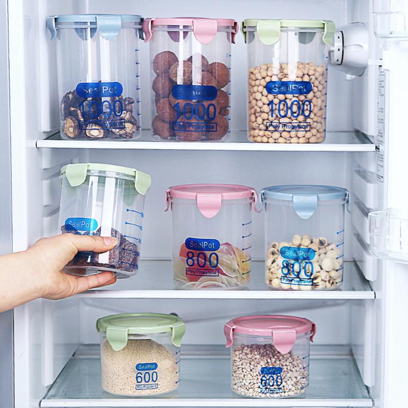 Airtight Food-Grade Plastic Storage Jar for Grains, Snacks, and Milk Powder