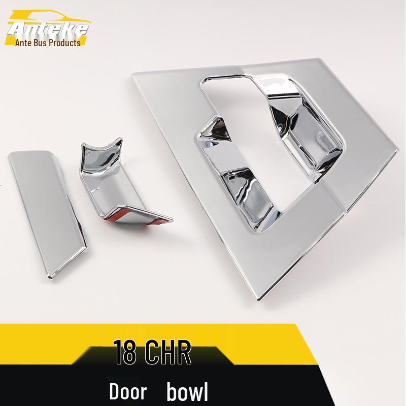 CHR Electroplated Door Bowl Protector: Scratch-Resistant, Wear-Resistant Decorative Frame Sticker.