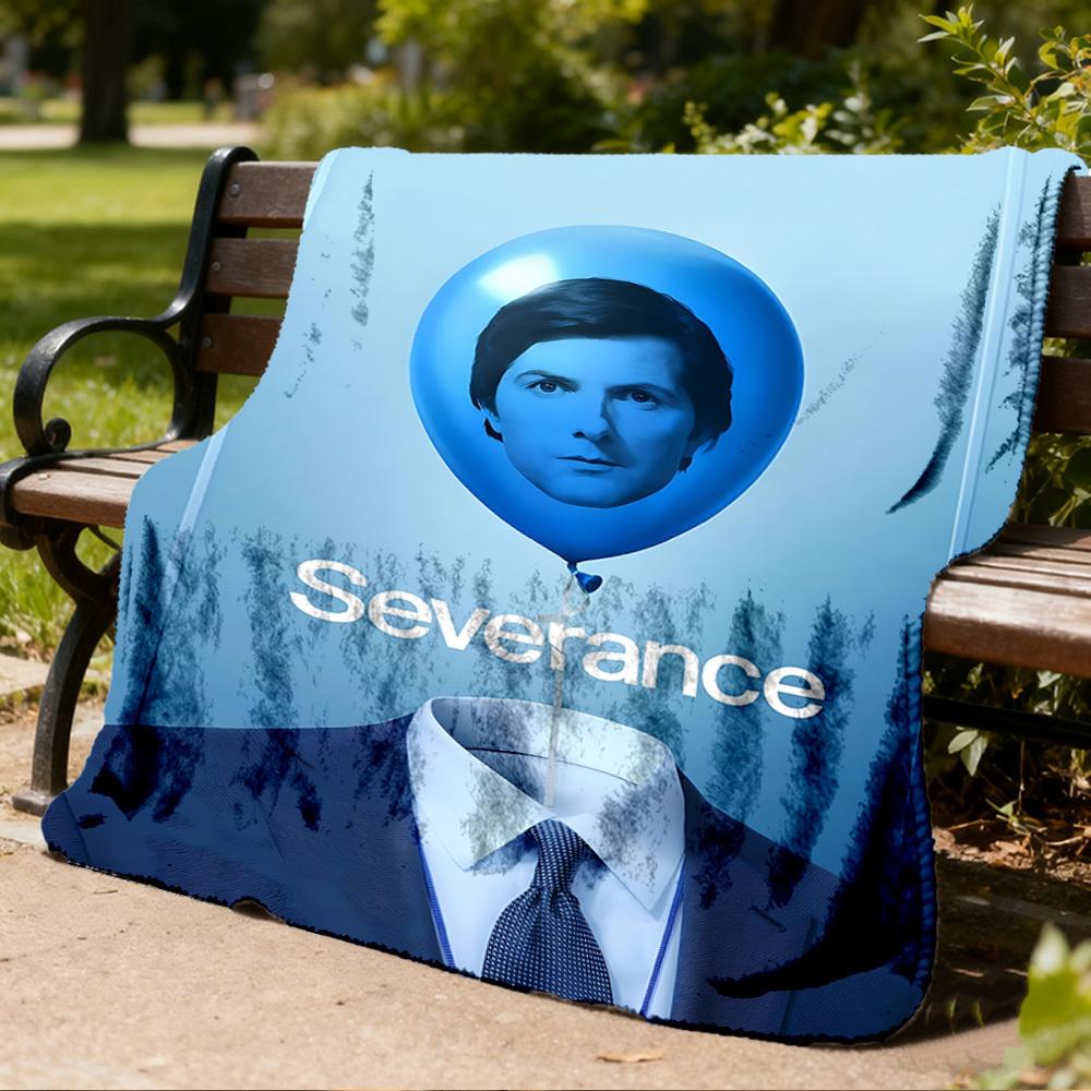 1pc Severance Outdoor Flannel Throw Blanket Soft, Cozy, Warm All Season, Machine Washable,