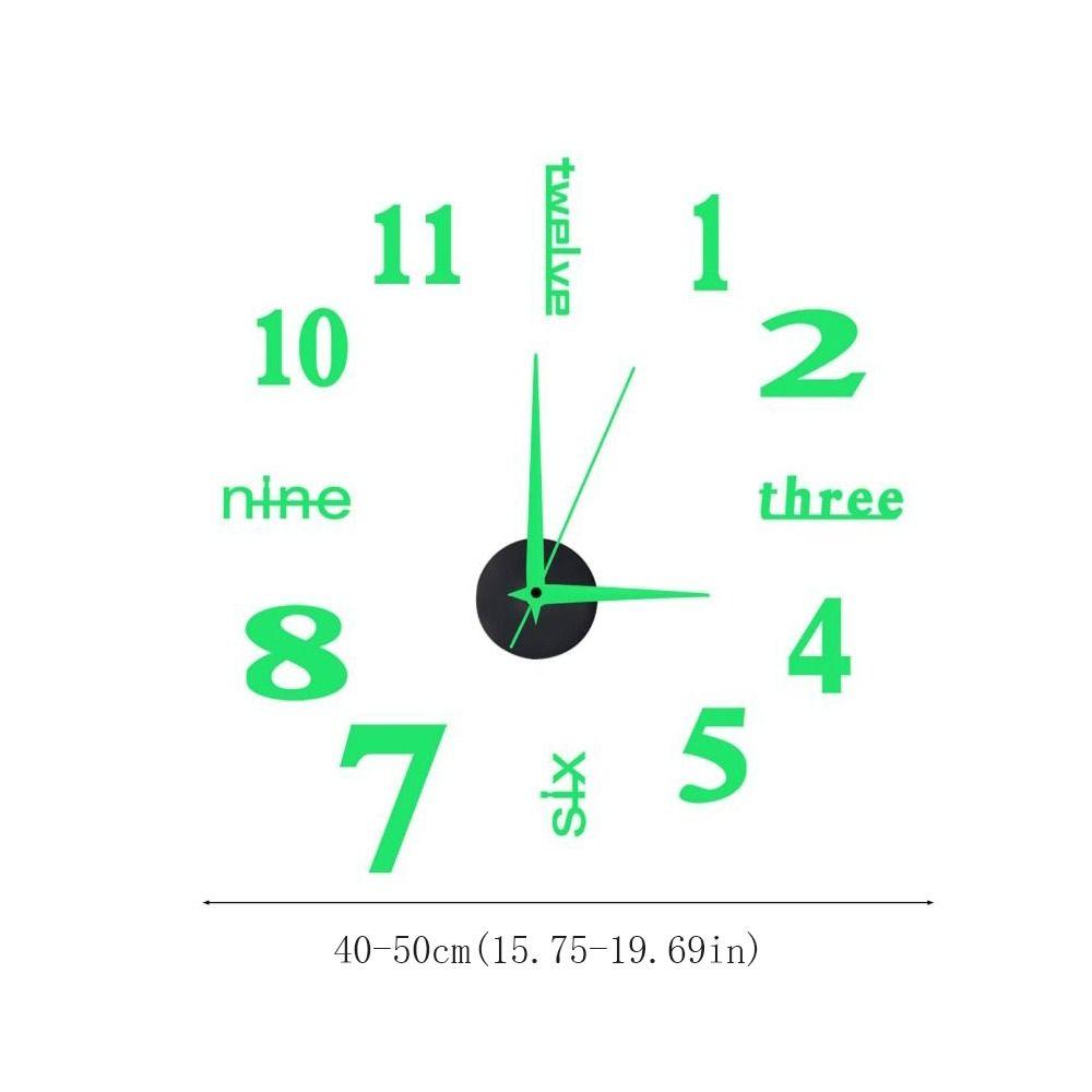 New Frameless Wall Clock Wall Mechanism Wall Decoration Digital Wall Clock DIY Home Silent Clock Living Room Office