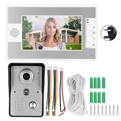 Sonerie video cu fir de 7 inch, ecran TFT, sistem de acces de la distanță cu viziune nocturnă