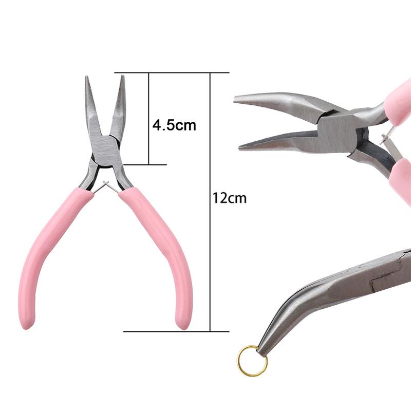 Handmade Trumpet Mini Jewelry Pliers Set: Pointed Nose & Round Nose for DIY Wire Wrapping & Beading