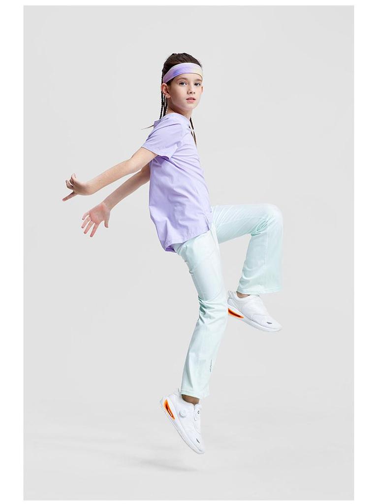 Girls' Quick-Dry Lightweight Summer Sports T-Shirt - Breathable Short-Sleeve Yoga Wear