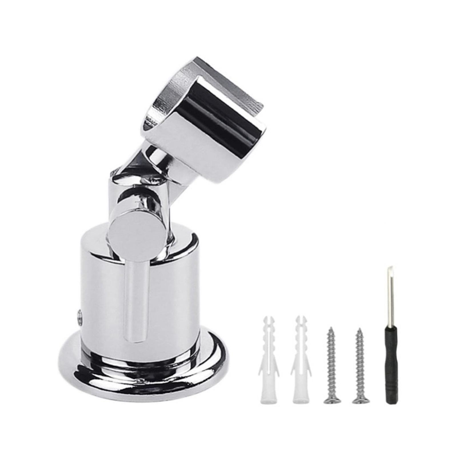 

Хромированный металлический держатель для душевой лейки, регулируемый на 180 градусов, ручной кронштейн с монтажной гайкой, настенное крепление для душевой лейки