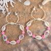 1011 Ocean Resort Wind Starfish Shell Bracelet, Daisy Rainbow Print Hand Rope Tide