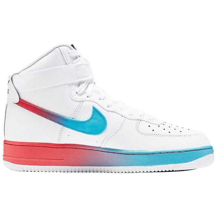 Nike Air Force 1 High Gradient White Blue Fury Ember Glow CJ0525-100