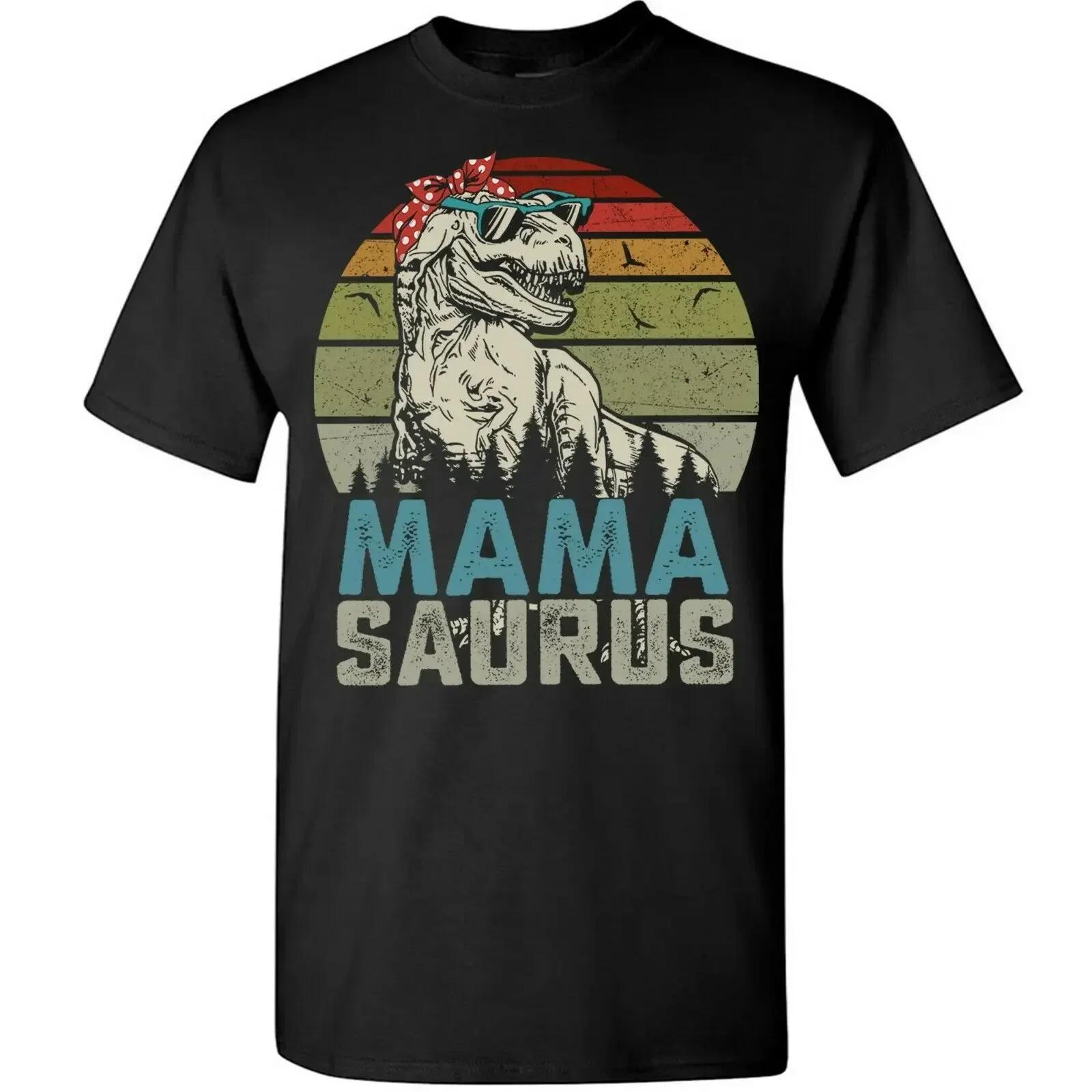 

Vintage Mama Saurus Mom Mommy TRex Dinosaur Mothers Day Gift TShirt Summer Cotton ONeck Short Sleeve Mens T Shirt New S3XL S