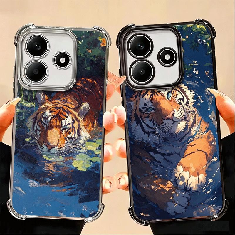 Superior Tiger Pattern Art Soft Phone Case For Xiaomi Poco X7 X8 Pro Max X6 X5 X3 F8 Ultra F7 M8 M7 M5S Redmi 15C 15A 15 14C 13C