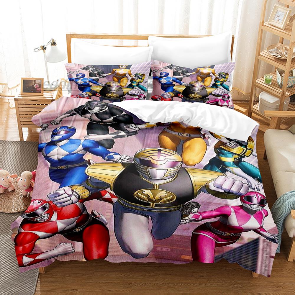 1995 Mighty Morphin Bedding Set Single Twin Full Queen King Size Bed Set Aldult Kid Bedroom Duvetcover Set 3D