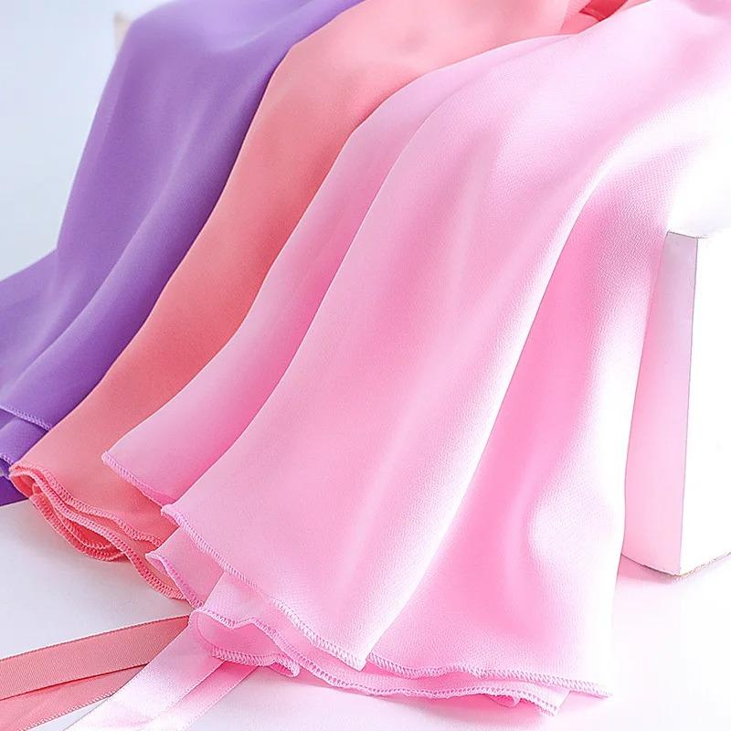 Ballet practice dress dance gauze skirt adult skirt tie up purple black white girls dance practice dress performance gauze skirt