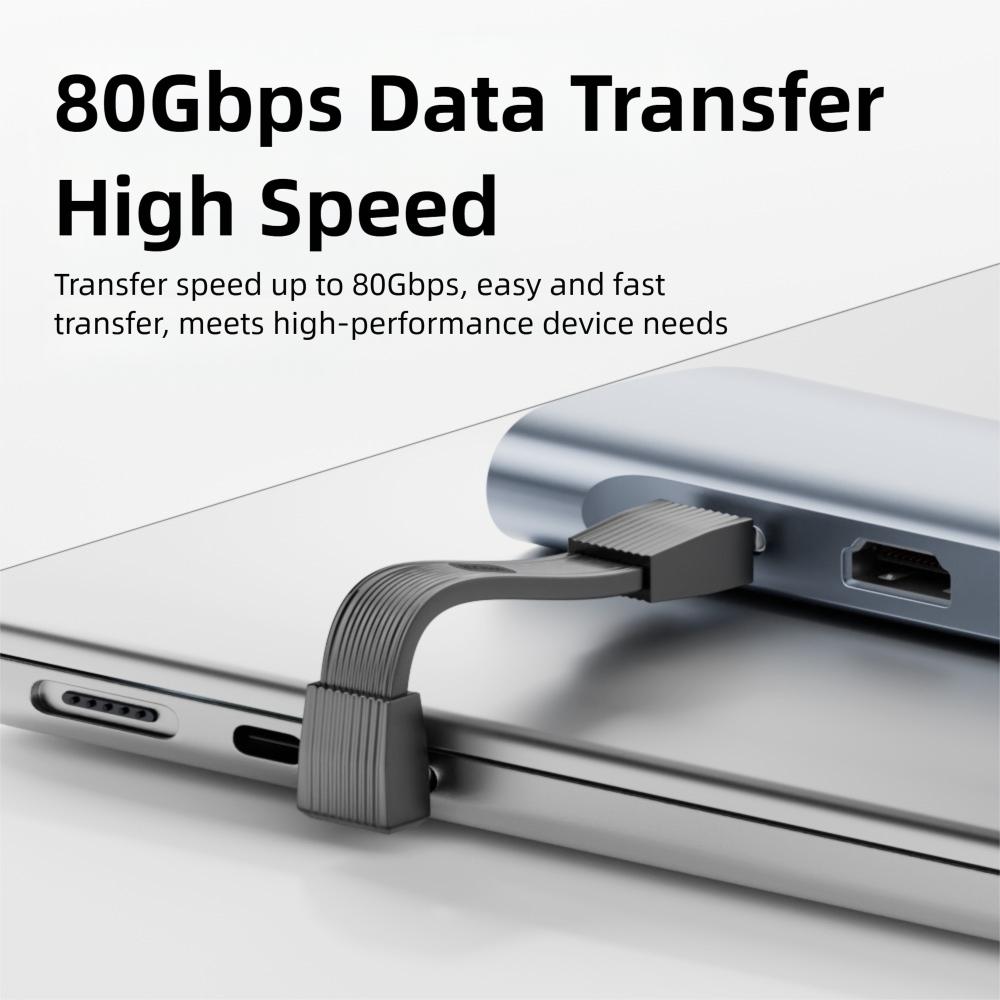 USB4 Flexible Charging Cord 8K 60HZ USB-C Data Line Type-C To Type-C Data Cable  Mobile Drive