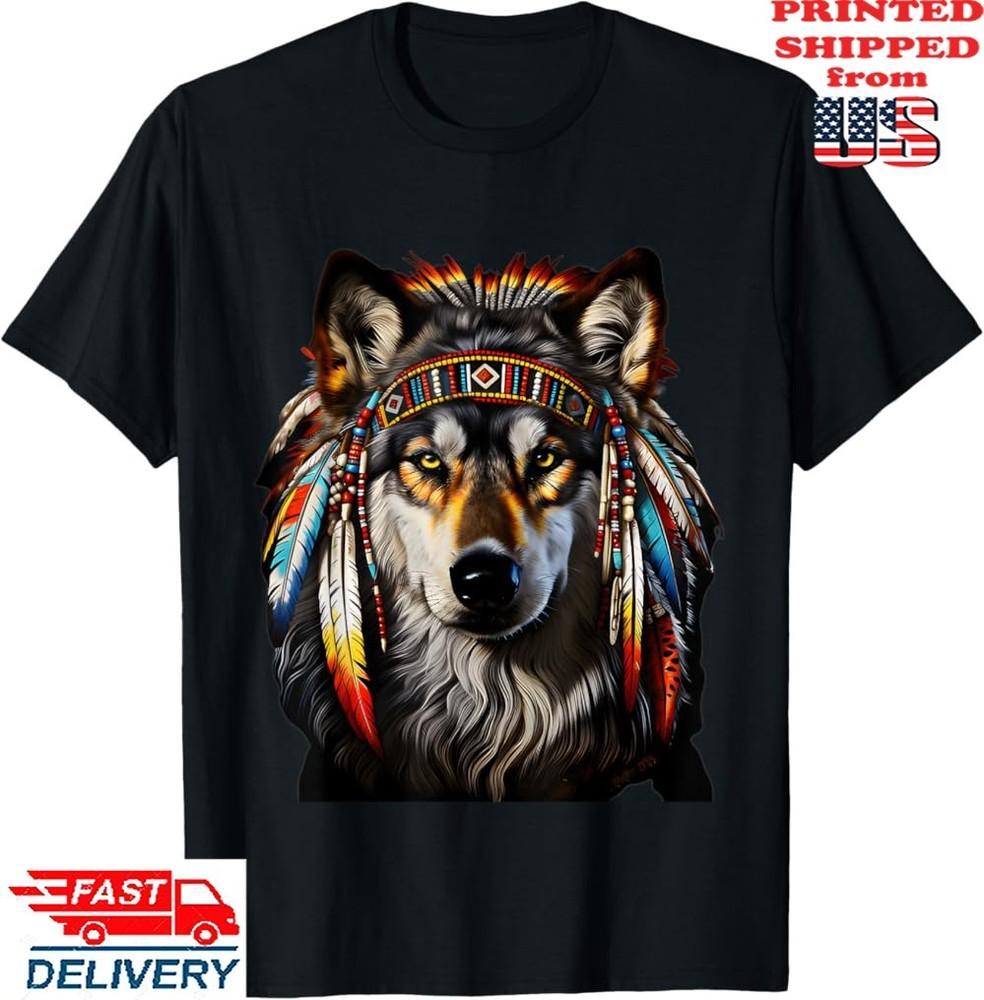 Native American Wolf - Indian Wolf T-Shirt, Unisex Tee Unisex T-Shirt XXXL