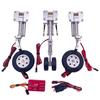 All-Metal Turbofan Remote Control Airplane Landing Gear Set with Braked Wheels