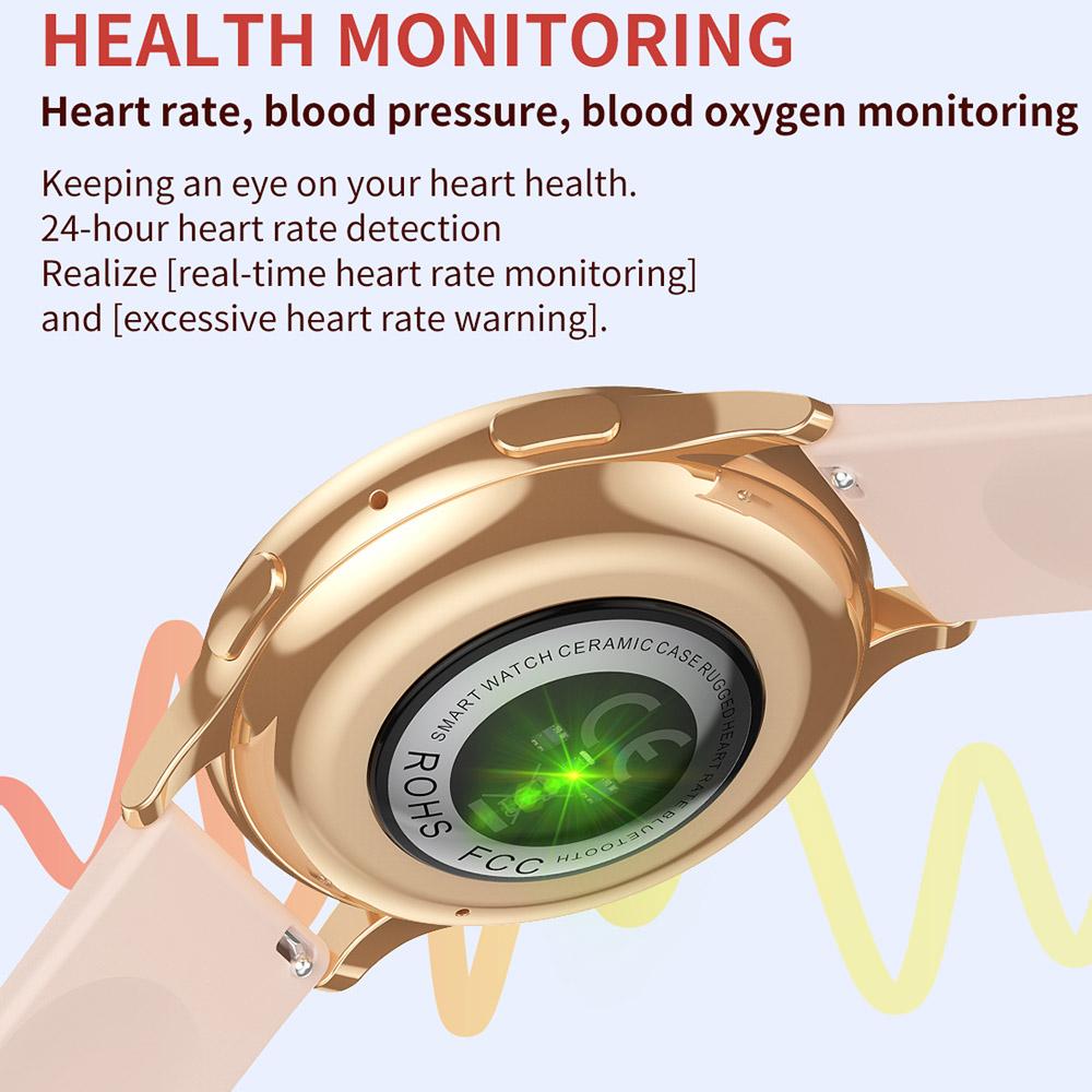 CY29 Women Smartwatch 1.32 Inch AMOLED Round Screen Bluetooth-Compatible Calling Heart Rate Monitor Watch