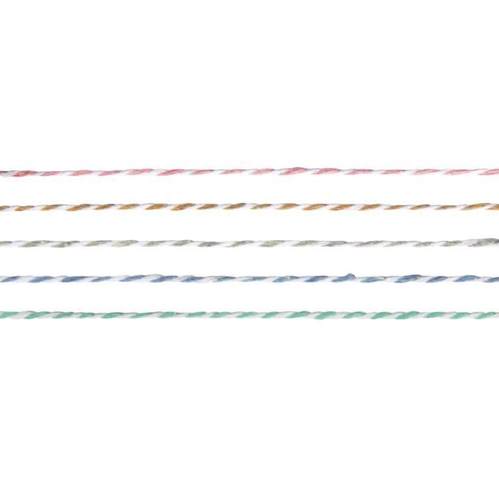 Ficelle de boulanger - RAYHER - Mix - 5 couleurs - 4m - 2mm d'épaisseur
