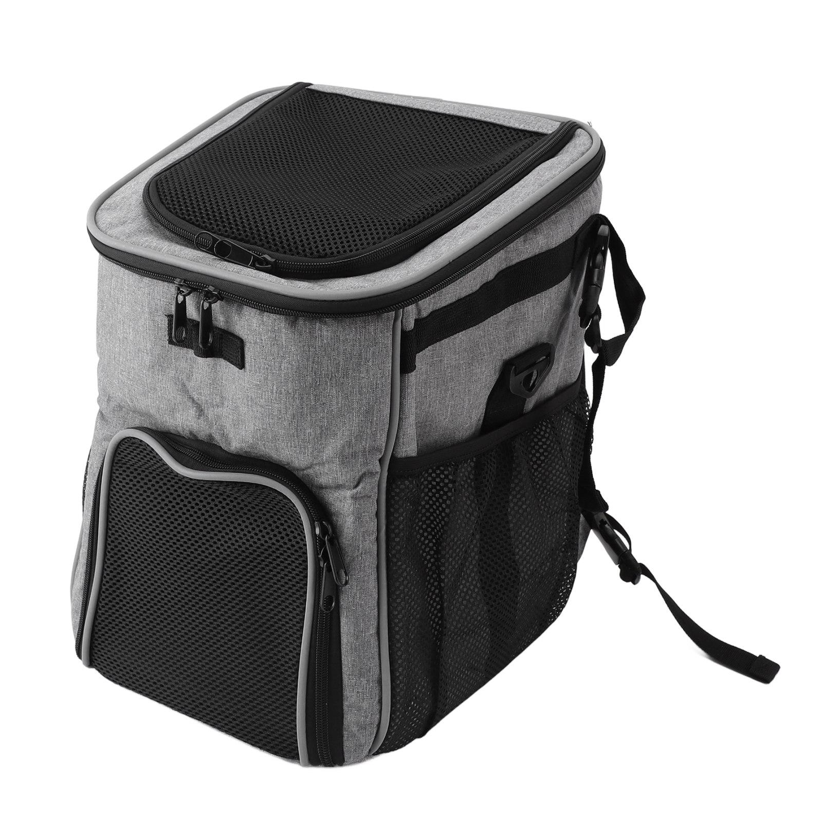 

Dog Bike Basket Waterproof Breathable Removable Dog Carrier Backpack for Outdoor Travel Grey