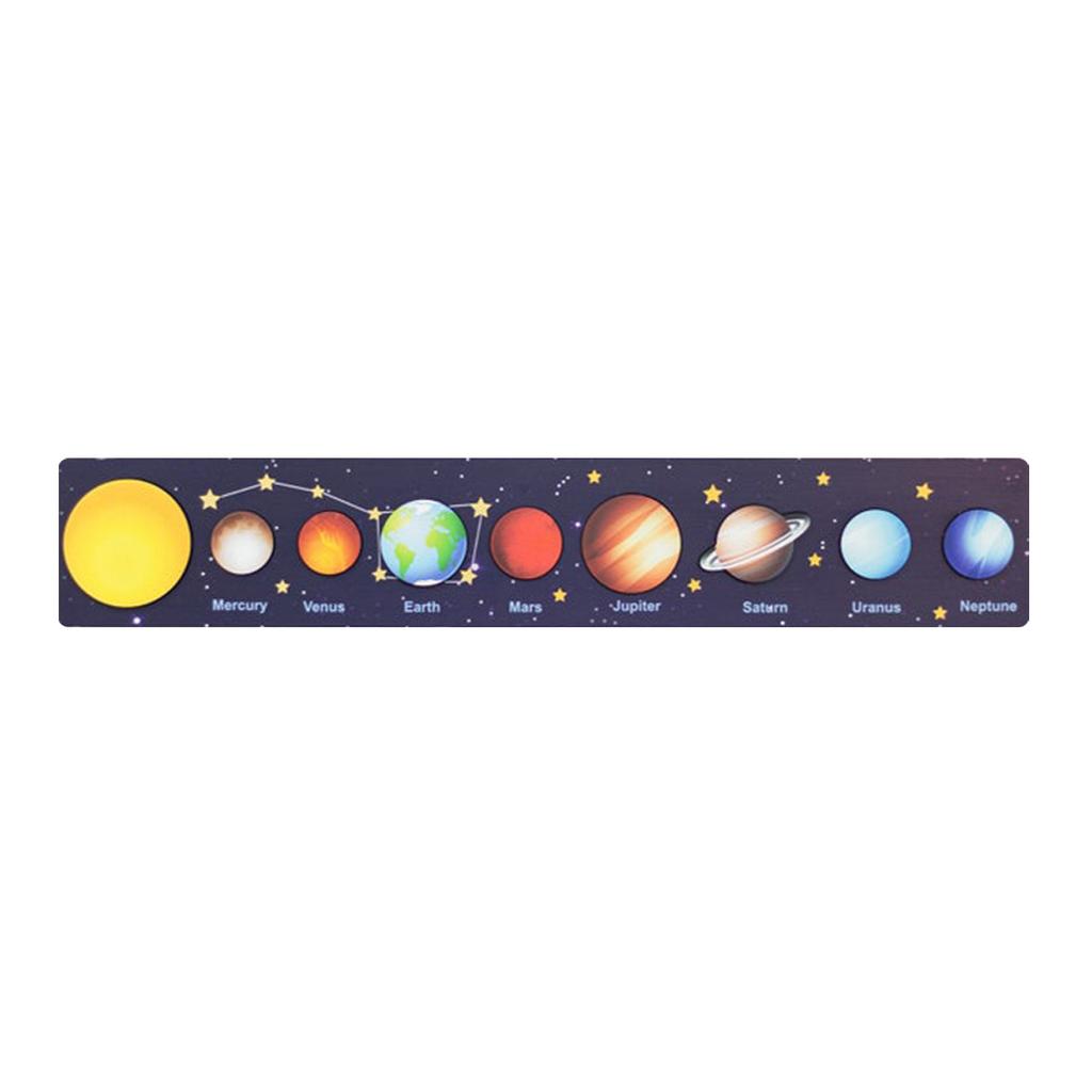 Solar System Puzzle Toy Wooden Planets Jigsaw Thinking Training Educational Toys Great Gifts For Children