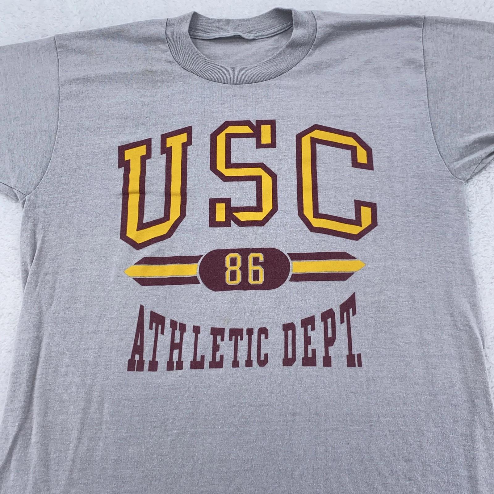 Vintage 1986 USC Trojans Shirt Athletic Dept Mens Small College Football 80s S