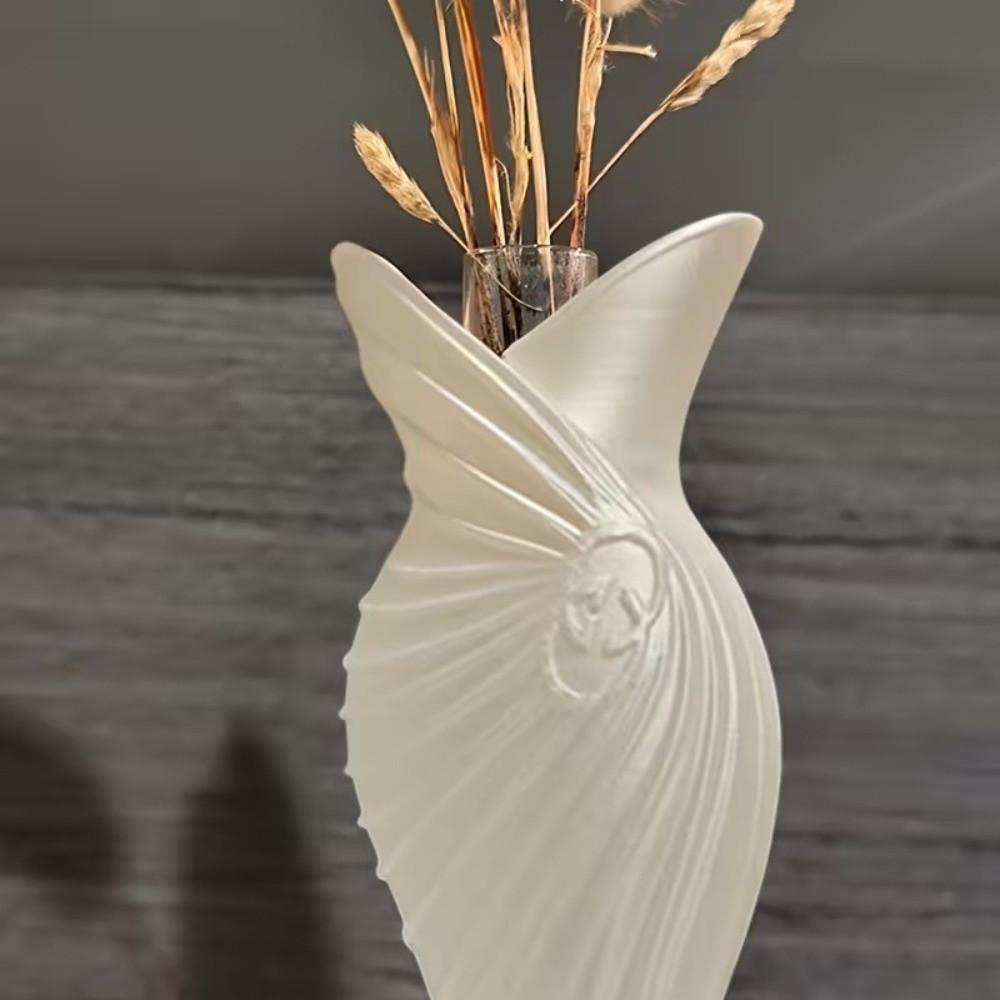 Flower Arrangement 3D Printed Flower Vases Gown-Shaped Decorative Vase  Home Desktop Decorations