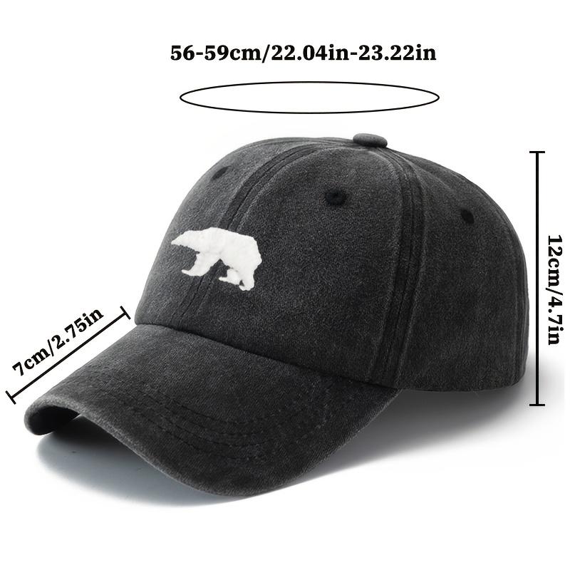 Polar Bear Pattern Baseball Hat for Men and Women Outdoor Sunscreen, Vacation, Camping, Party, Truck Driver Hat
