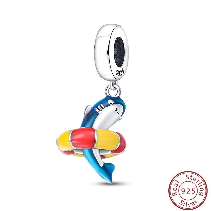 Luminous Ocean Series Copper Dolphin Turtle Octopus Charms Beads 3Mm Diy Fine Jewelry Gifts Making