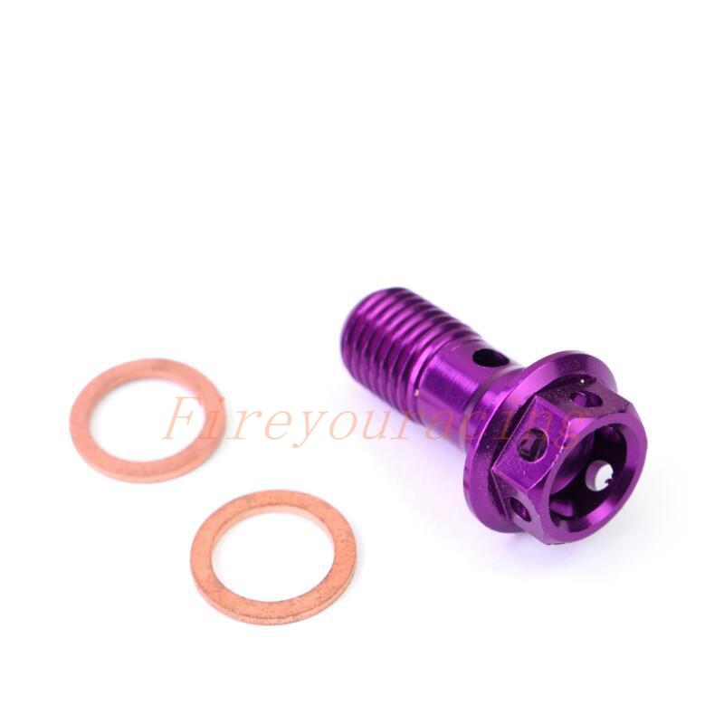 Motorrad Bremsleitungen Bremssattel Universal M10X1.25/1.0mm Banjo Schrauben Bunte Motorrad Ölnippel Schrauben Öl Schrauben