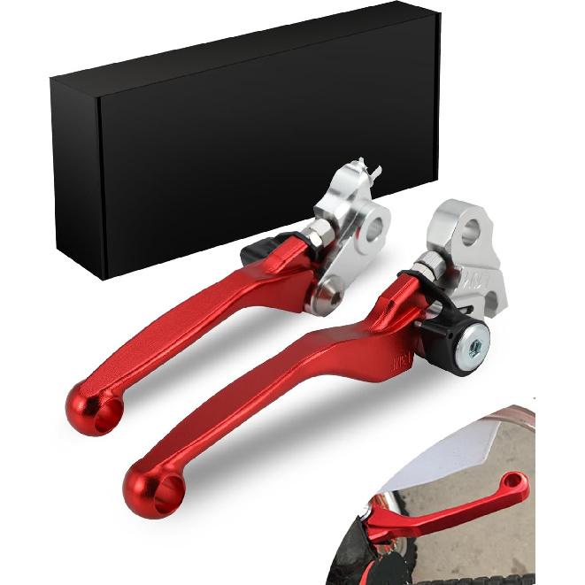 

Forged Dirt Bike Clutch Brake Levers,Foldable Handle Breakaway Lever for CRF250R 07-25/CRF450R 07-20/CRF250RX 19-25/CRF450RX 17-20/CRF450RWE 19 - Red красный