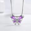1 Set Jewelry Set Sparkling Rhinestones Inlaid Butterfly Pendant Necklace Ear Studs
