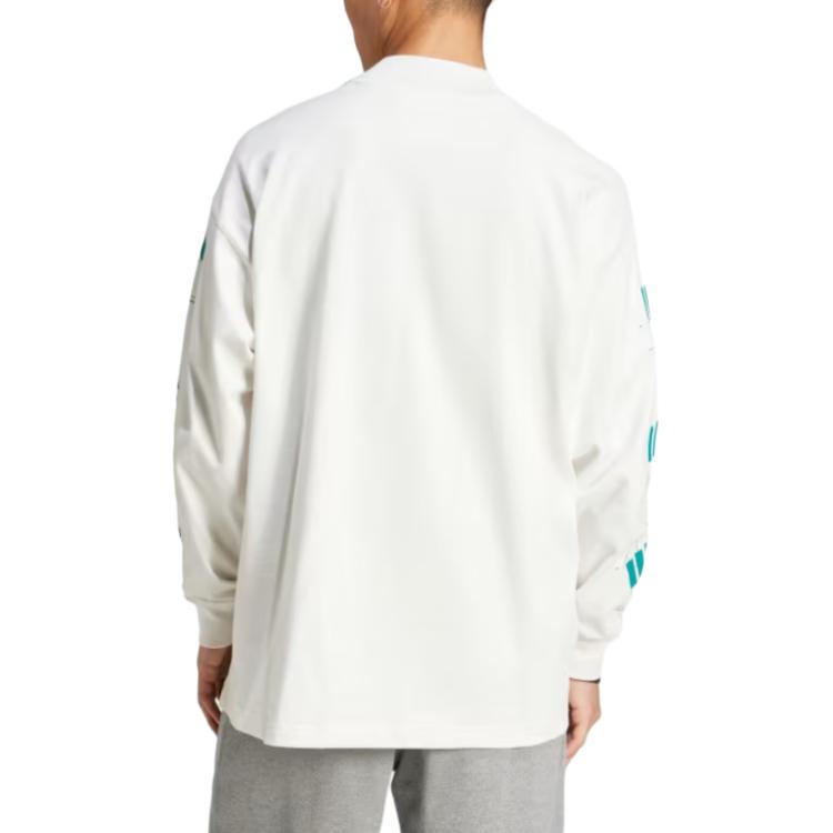 adidas Serie Equipment Ss25 Eqt Moda Traspirante Comodo Cotone Maglietta a Maniche Lunghe Uomo Top Bianco JN4846