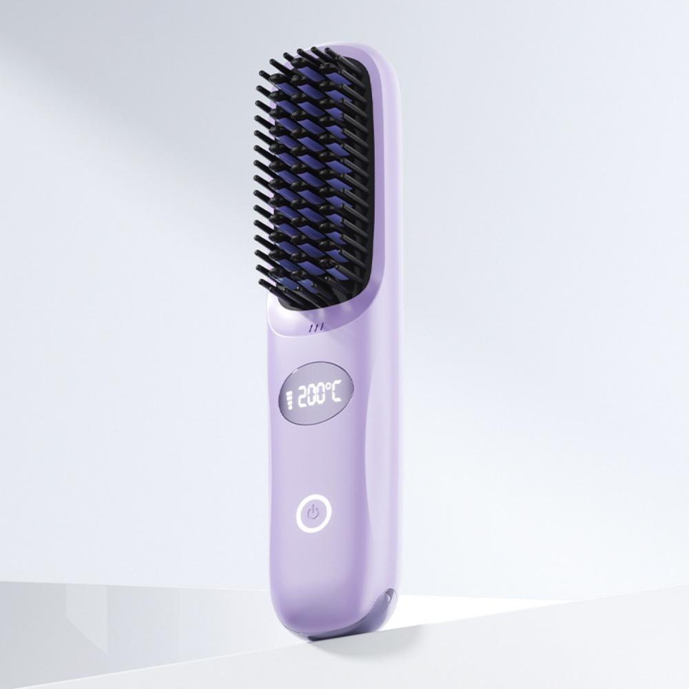 Anti-Scald Protection Electric Hair Straightener Brush Negative Ion Styling Tool  Personal Care