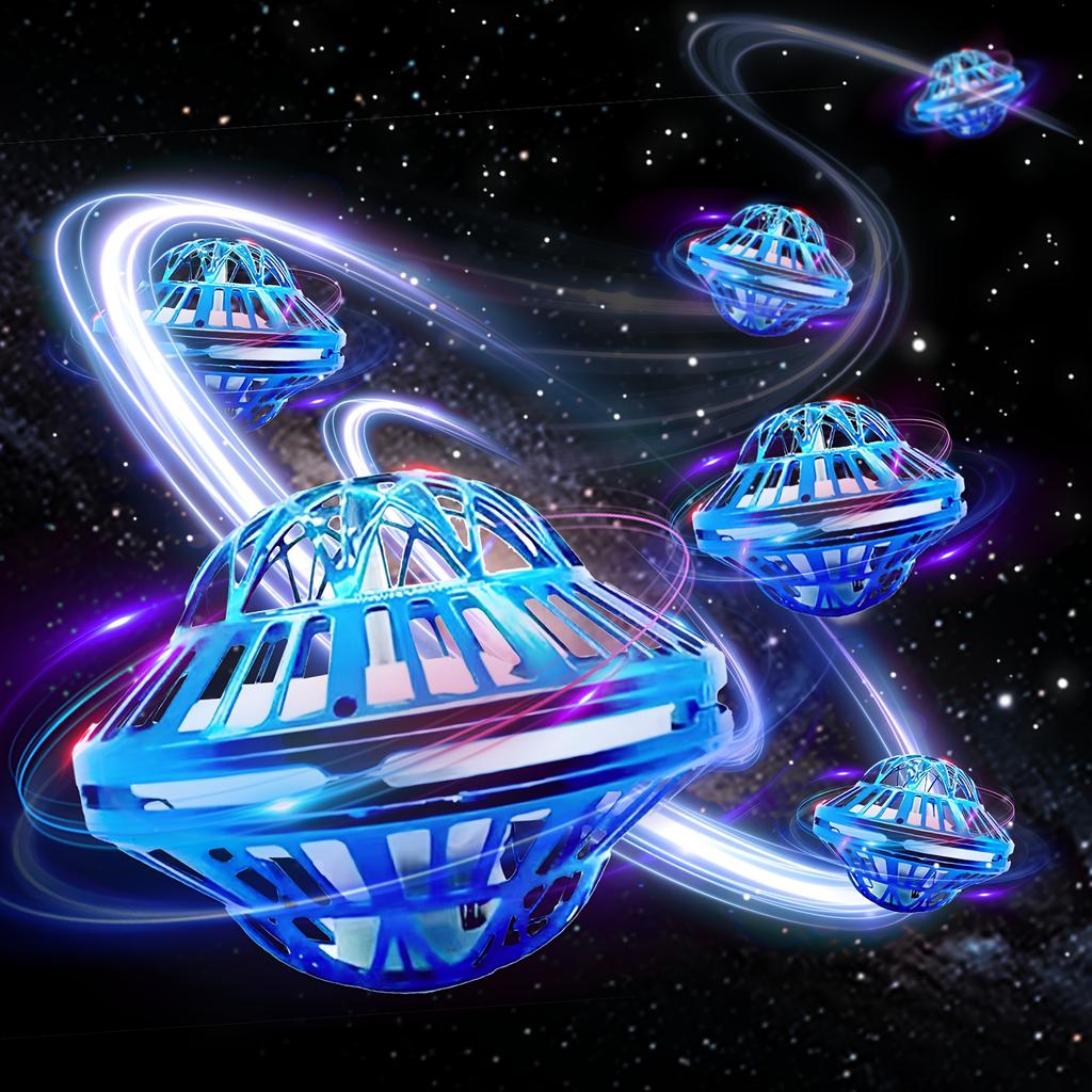 Flying Spinner Ball Boomerang Toy 360°Rotating Magic With LED Lights Drone Hover Ball Stress Release Fidget Toy Kids Family Gift