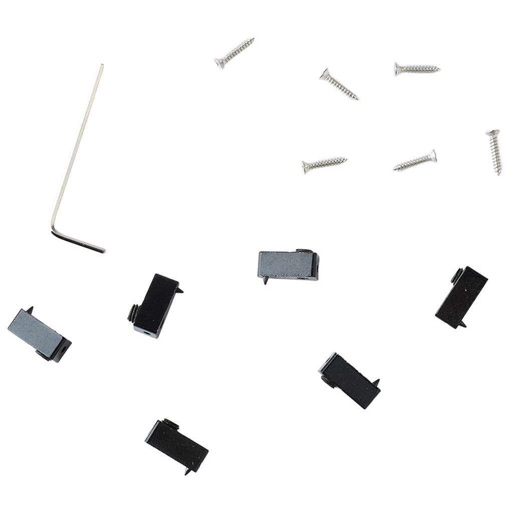 6 Pcs Guitar String Locking Nut Triangular Black Zinc Alloy Corrosion Resistance Headless Guitar