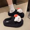 Hello Kitty Warm Cotton Slippers In Autumn and Winter, Home Indoor Student Dormitory Can Be Worn Outside, Non-slip Soft Bottom Fluffy Cotton Mop