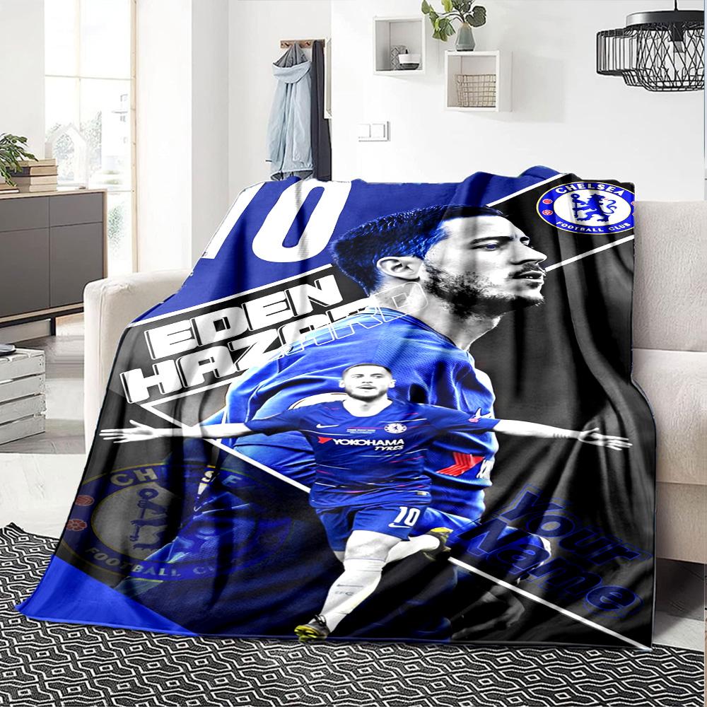 Chelsea Fc Football Player Customize Your Name Blanket Cozy Personalized Blanket Comfortable Great for Bed Office Chair Nap Chair Ideal for All Season