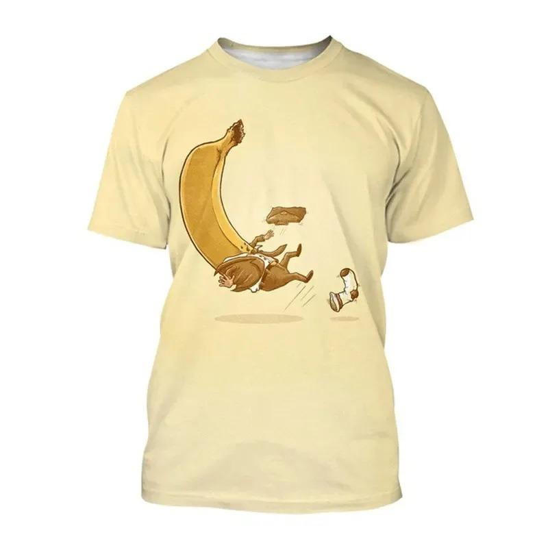 Summer Pattern T-shirt 3D Printed Fashionable Men's Street Casual Round Neck Short Sleeve T-shirt