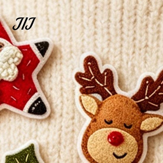 3D Embroidery Patch Christmas Felt Brooch Kit for Beginners, DIY Decorative Pins Set with Tools, Creative Sewing Projects Handmade Art Crafts Festive