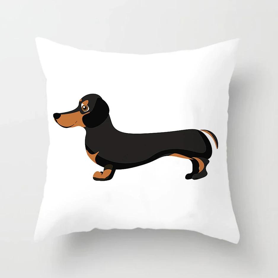 

Чехол для подушки с изображением таксы, детский подарок, 45x45 см, милые подушки с изображением собак, животных, щенков, чехлы для подушек с изображением колбасы, наволочки на заказ 12x12Inch