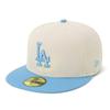 NEW ERA Cap 59FIFTY Los Angeles Dodgers 2Tone Stone Sky Blue 70905972 NER34C2456 7 7/8