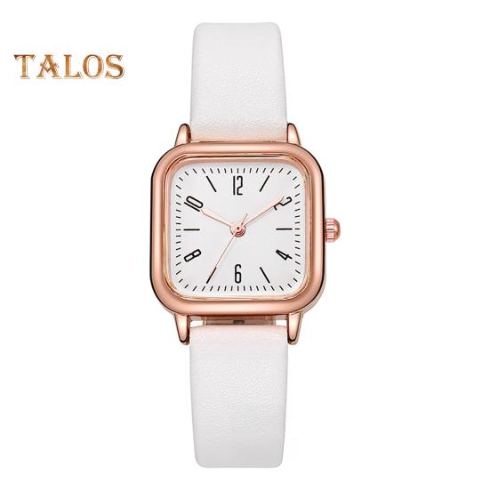 

Женские кварцевые часы с квадратным циферблатом и ремешком из искусственной кожи, женские повседневные деловые наручные часы для торжественного платья, модные ювелирные изделия, аксессуар, подарок на день рождения белый