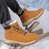 Winter Men's Boots Warm Men's Snow Boots High Quality Leather Waterproof Men Sneakers Outdoor Men Hiking Boots Work Shoes