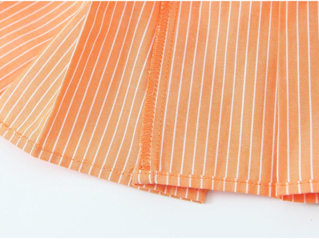 Spring 2025 Women's European & American Style Striped Poplin Top - Fashionable & Versatile