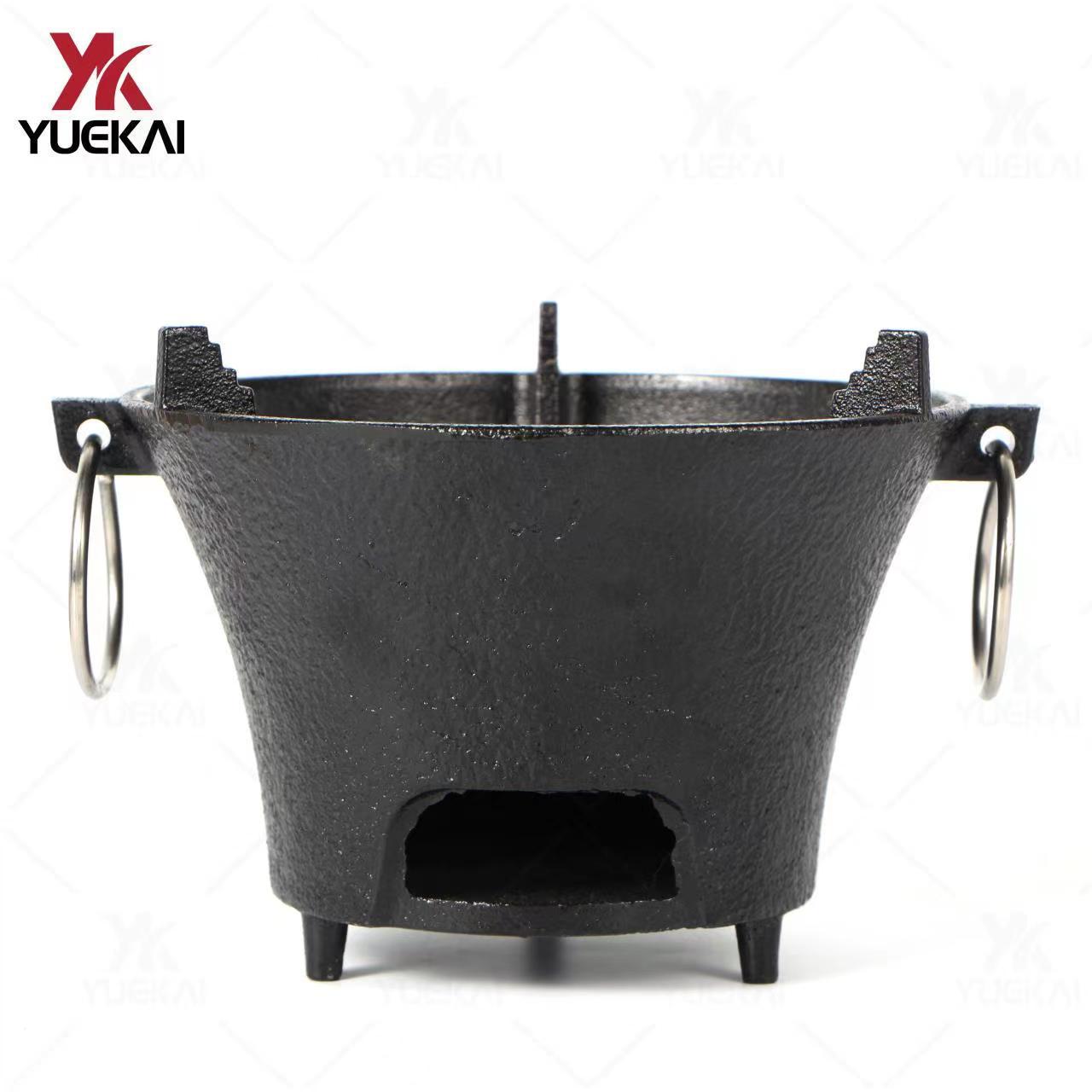 Cast Iron Charcoal Stove: Portable Tea-Boiling & BBQ Grill, Japanese-Style for Camping and Household Use.
