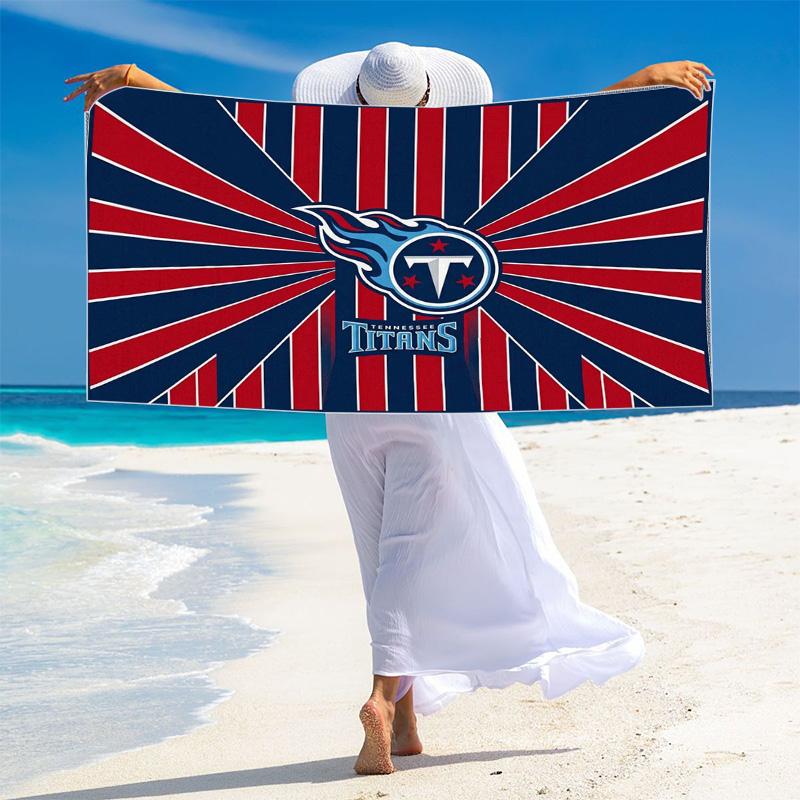 Tennessee Titans Print Beach Towel, Large Soft Quick Dry Towel for Beach Camping Swimming
