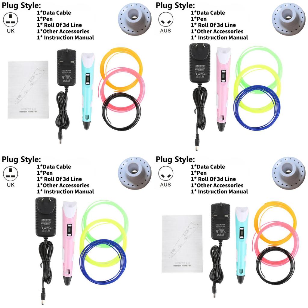 3d Printing Pen With 12color Pla Filament For Kids And Students Gift