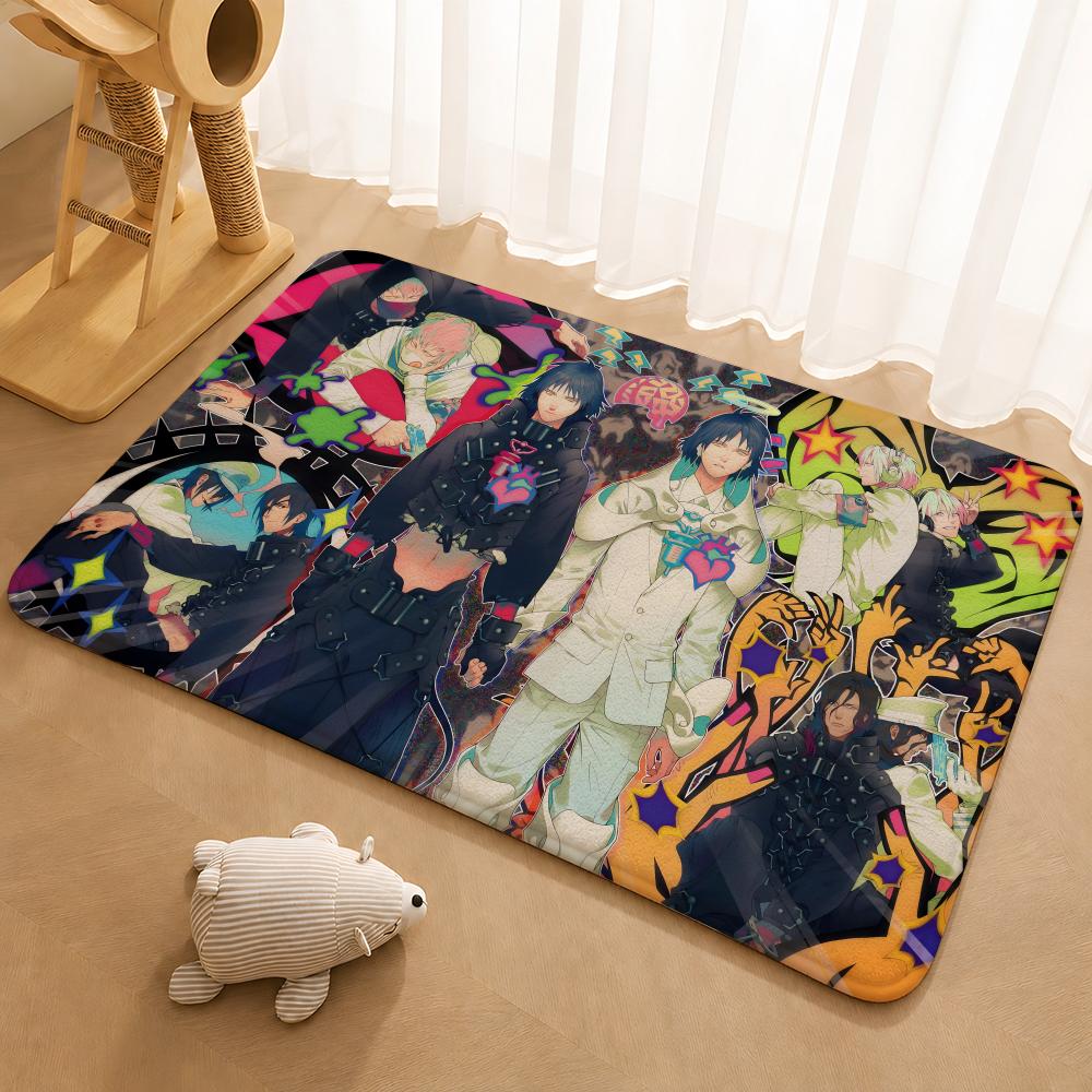 Anime Hot D-DRAMAtical MurderS Floor Mat Floor Mat Soft Flannel Non-Slip Door Rug for Living Room