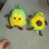 Umkehrbare Avocado-Puppe Umkehrbare Doppel-Emoji-Avocado Yoda Tierpuppe Plüschtier